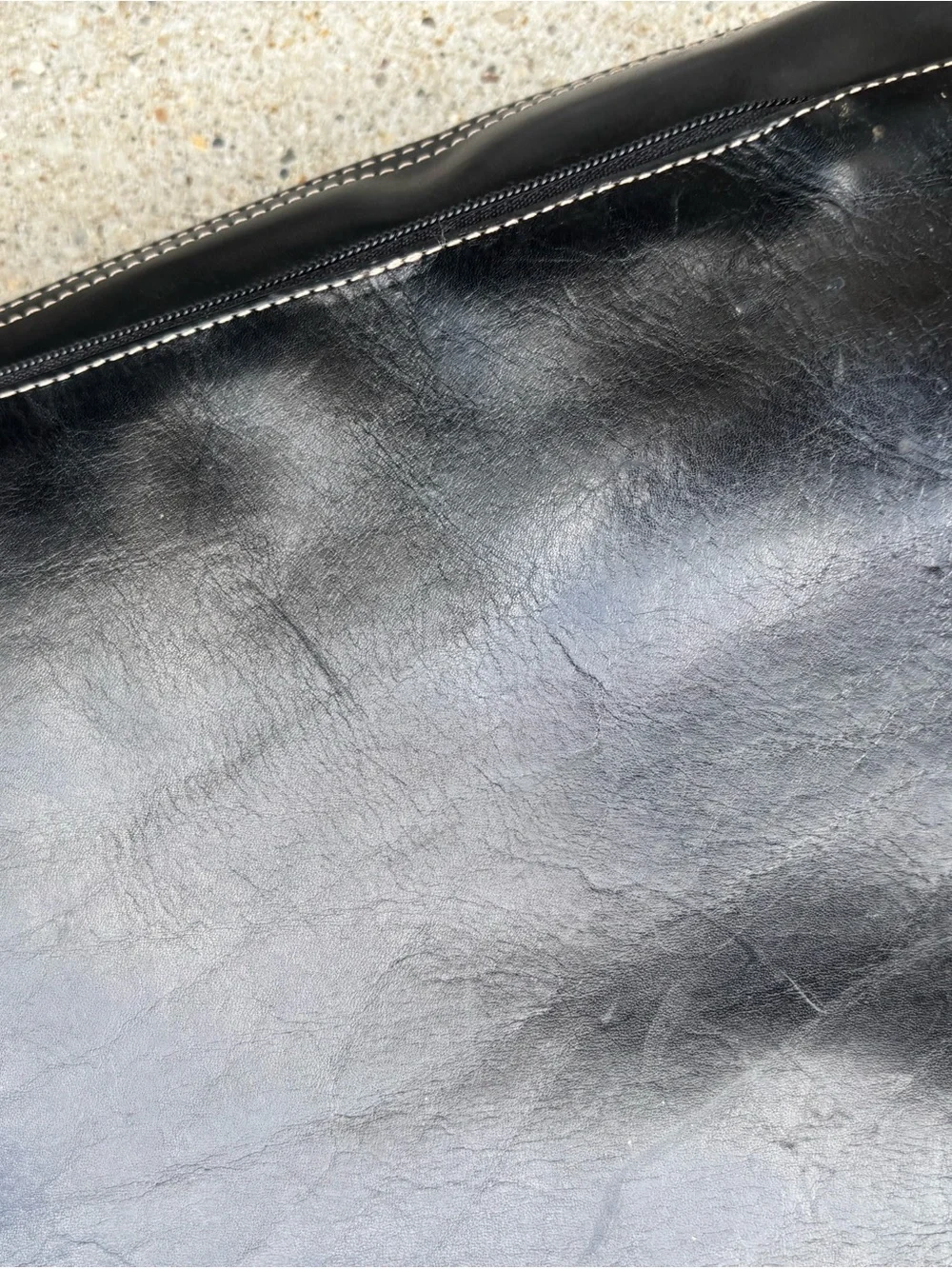 Fossil Black Leather Laptop Briefcase with Removable Strap